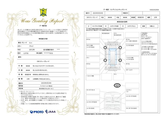 車両状態評価書
