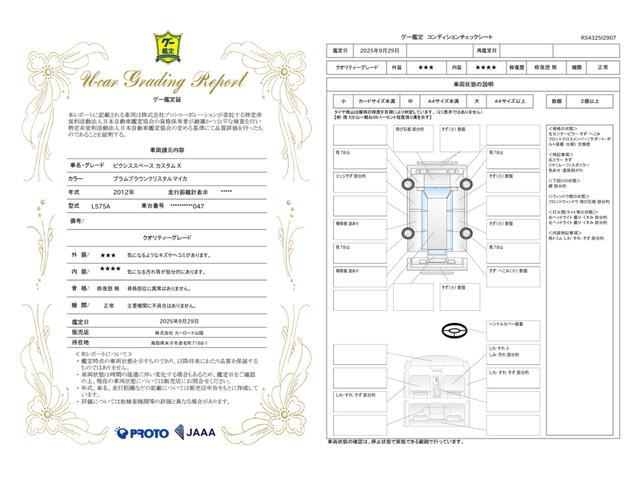 車両状態評価書