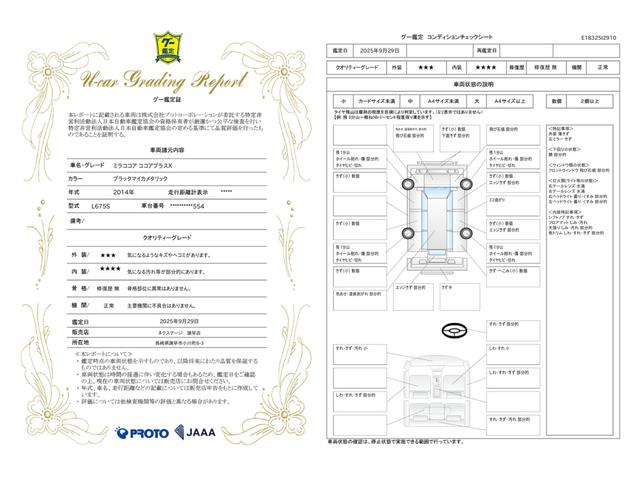 車両状態評価書