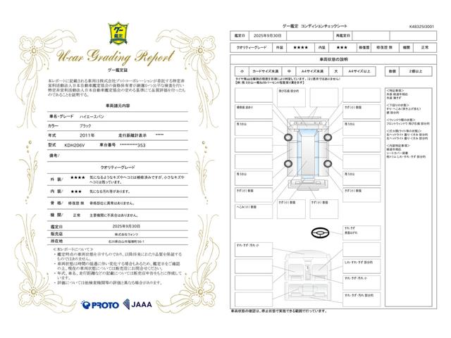 車両状態評価書