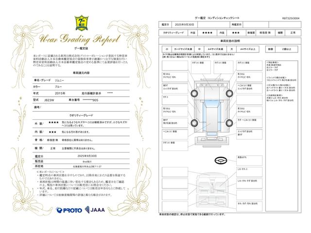車両状態評価書