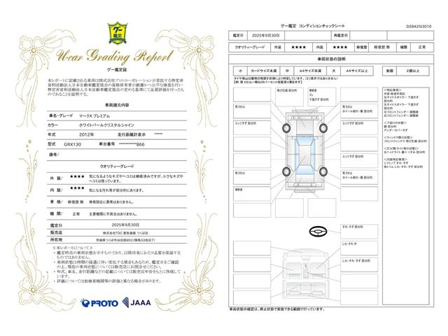 車両状態評価書