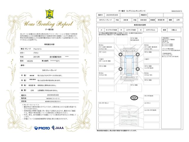 車両状態評価書