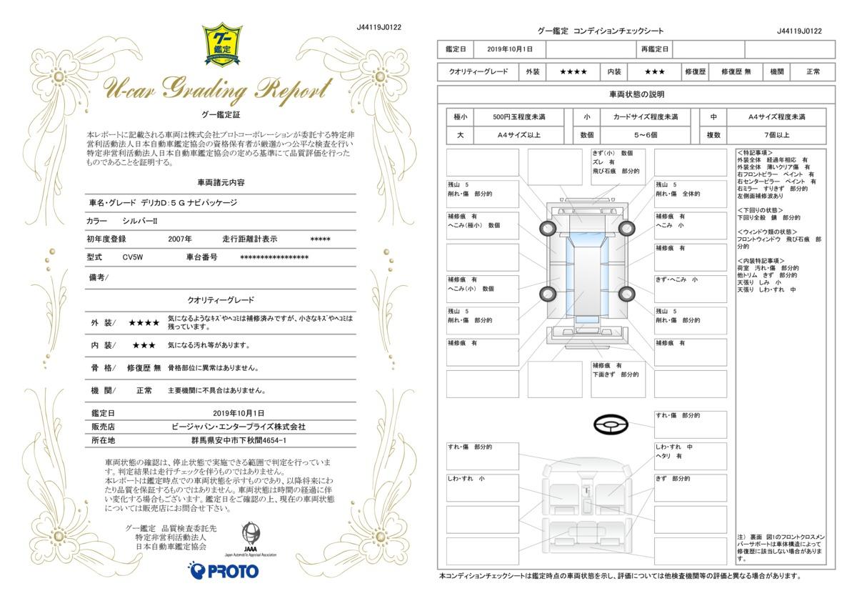 車両状態評価書