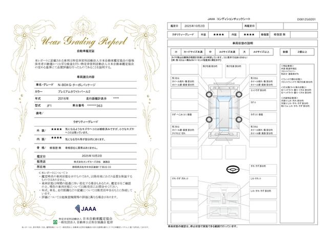車両状態評価書