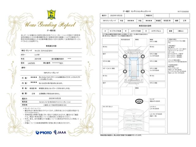 車両状態評価書