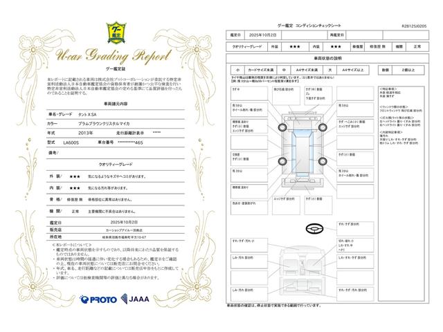 車両状態評価書