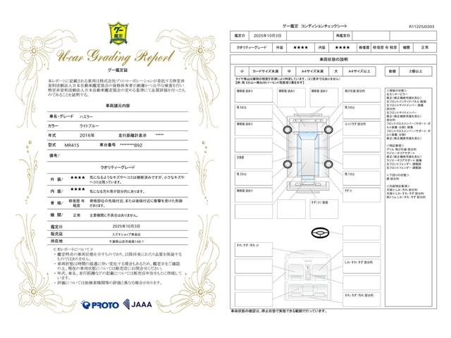 車両状態評価書