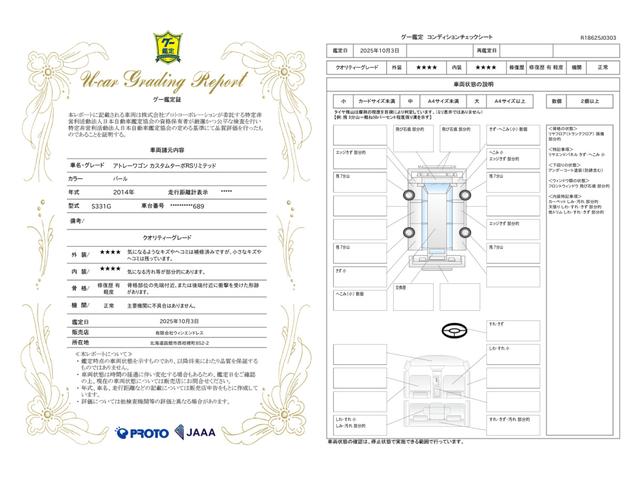 車両状態評価書