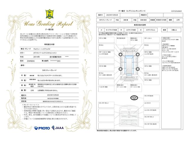 車両状態評価書