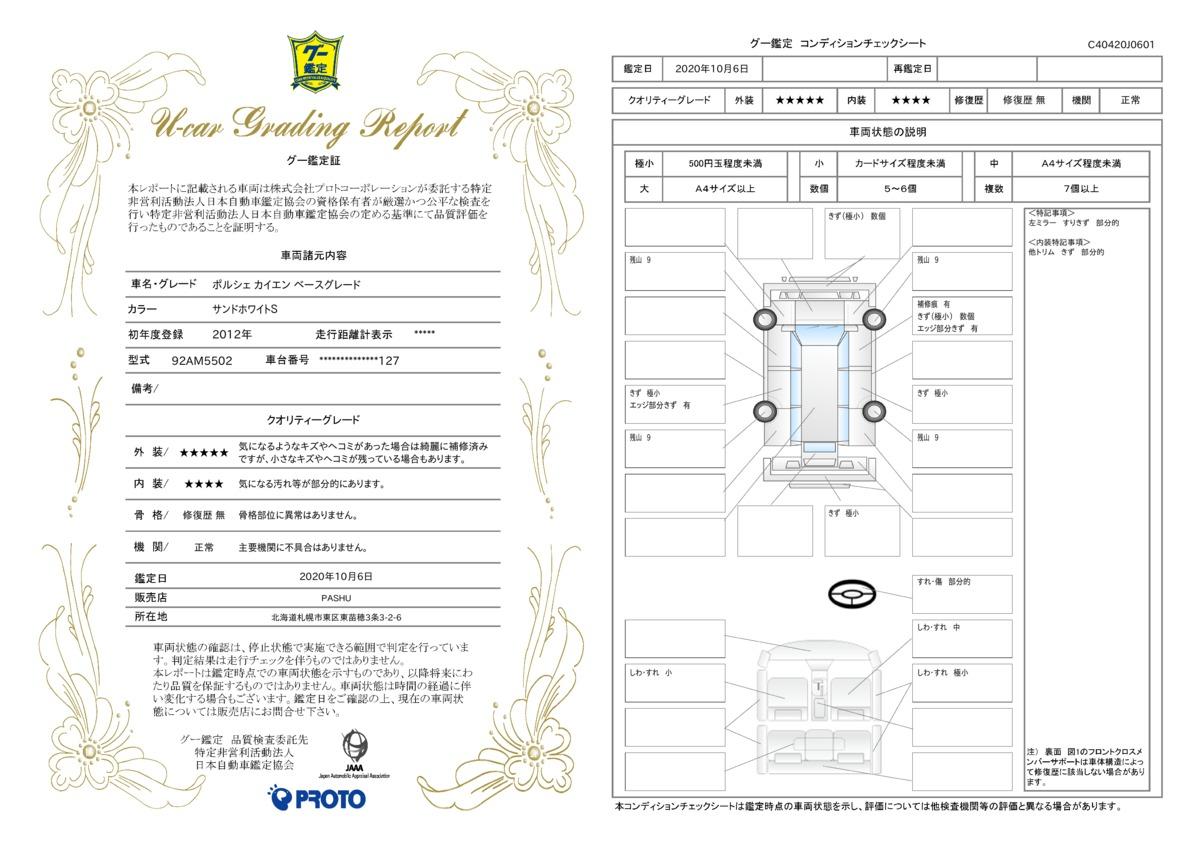 車両状態評価書