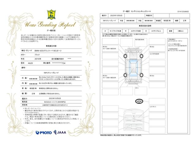 車両状態評価書
