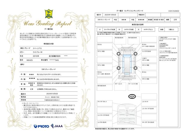 車両状態評価書