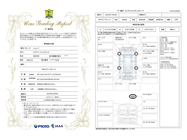 車両状態評価書