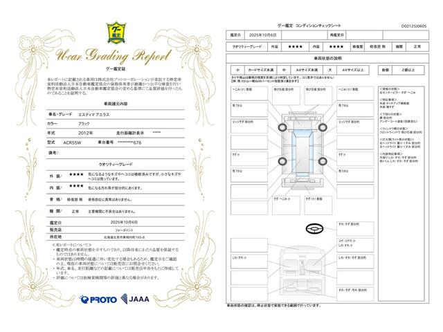 車両状態評価書