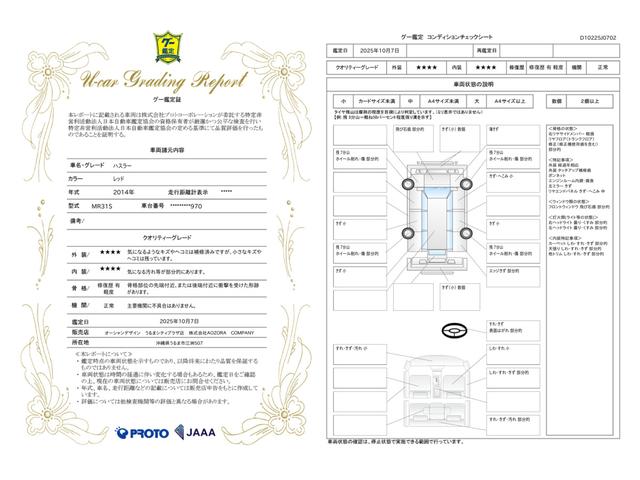 車両状態評価書