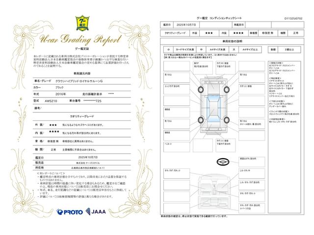 車両状態評価書