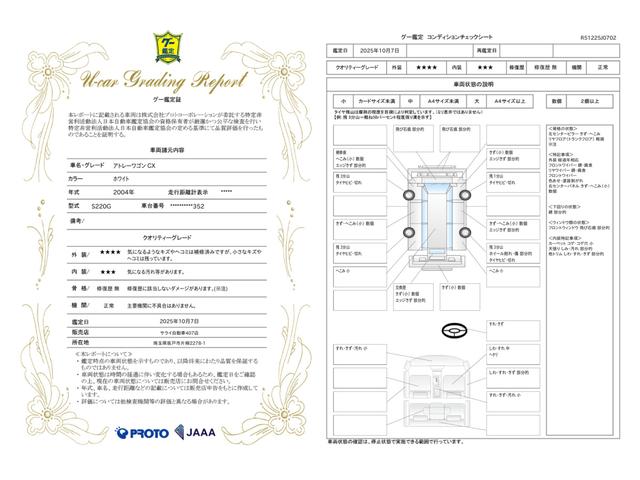 車両状態評価書