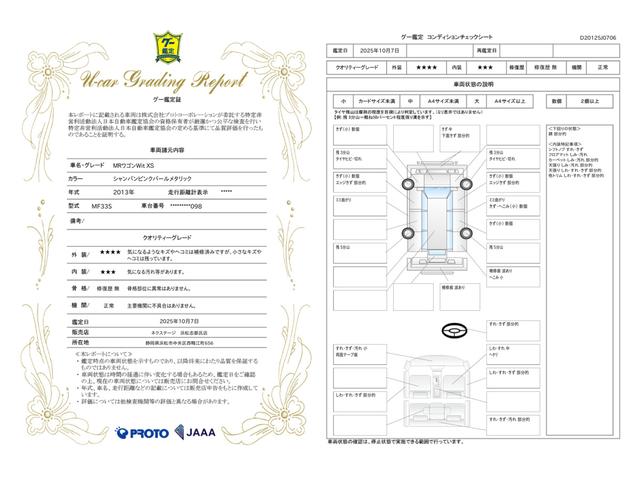 車両状態評価書