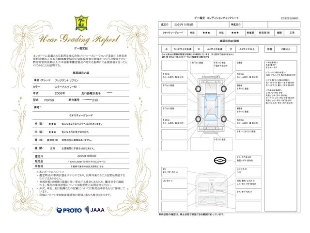車両状態評価書