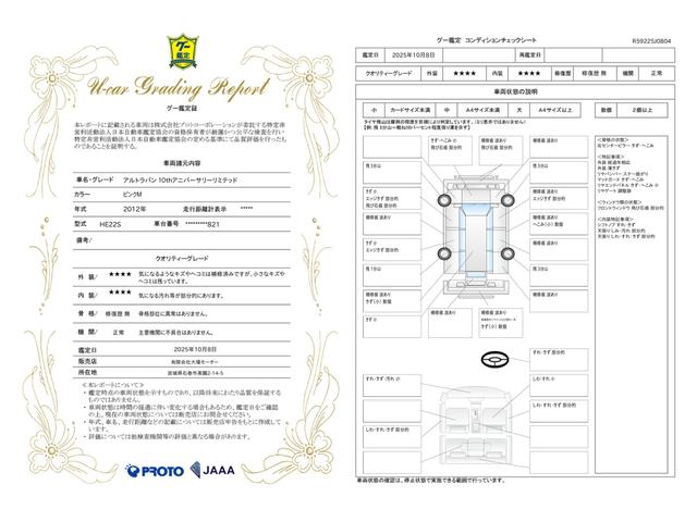 車両状態評価書