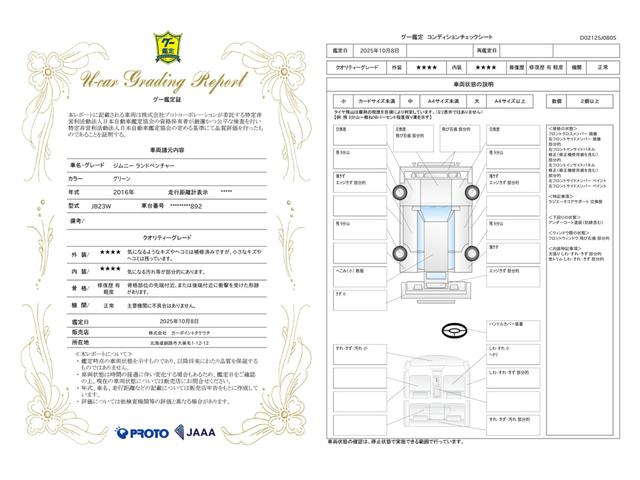 車両状態評価書