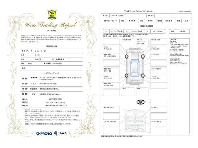 車両状態評価書