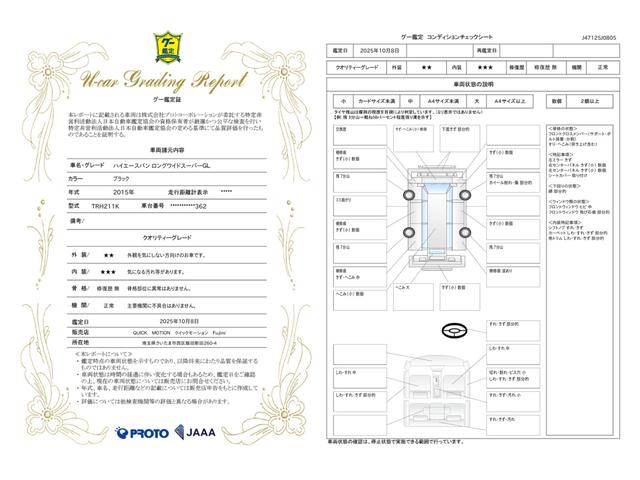 車両状態評価書