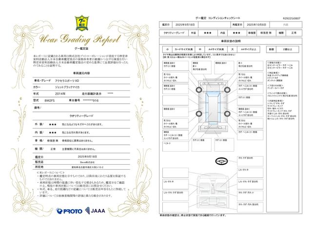 車両状態評価書