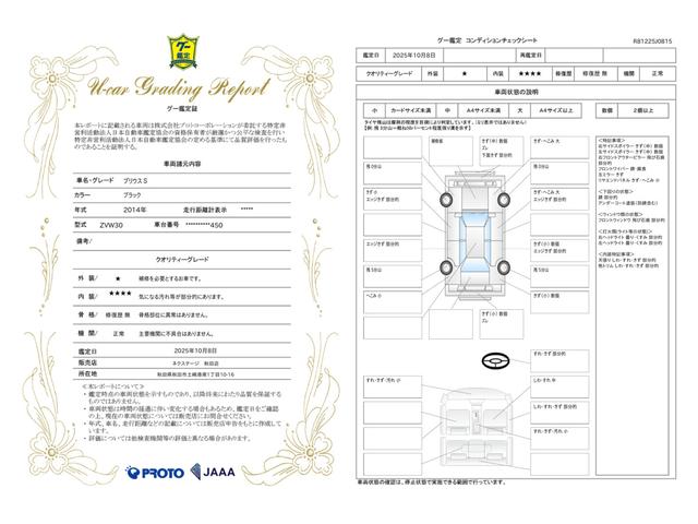 車両状態評価書