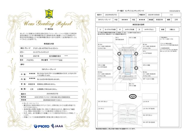 車両状態評価書