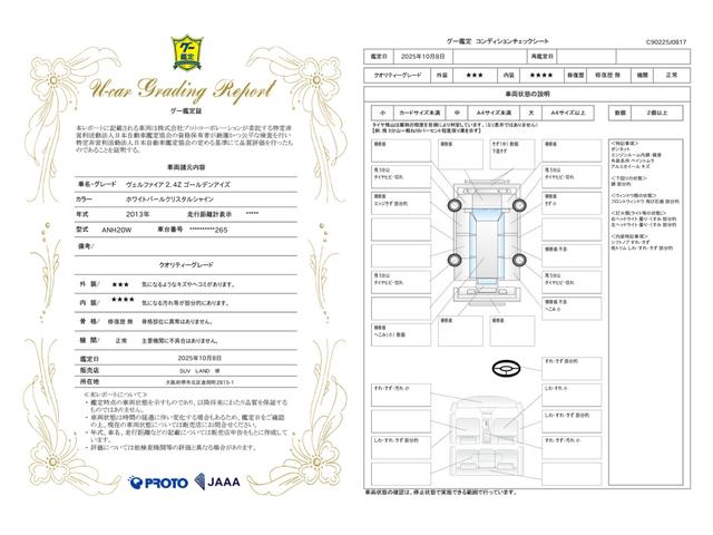 車両状態評価書