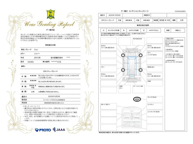 車両状態評価書