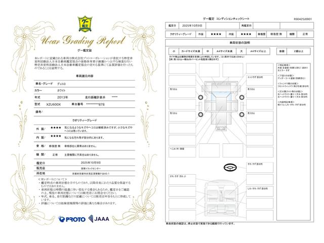 車両状態評価書