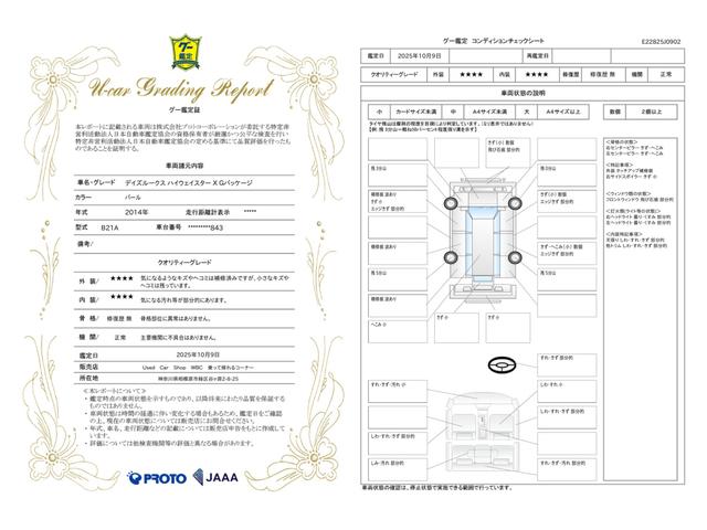 車両状態評価書