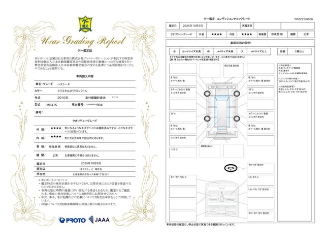 車両状態評価書