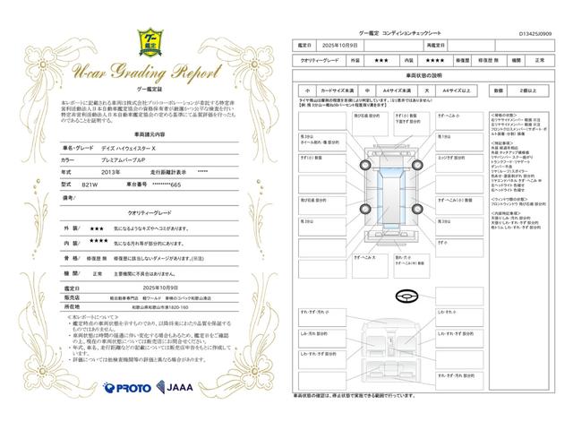 車両状態評価書