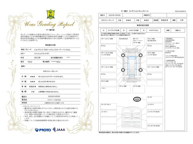 車両状態評価書
