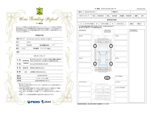 車両状態評価書