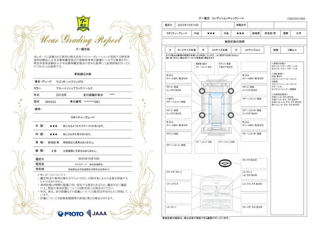 車両状態評価書