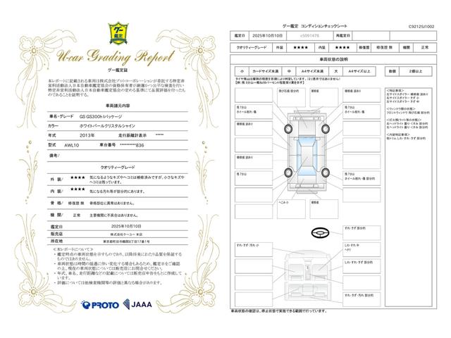 車両状態評価書