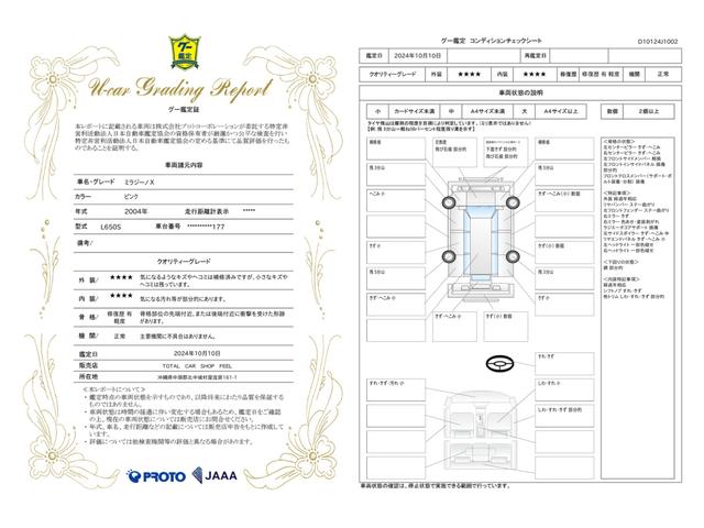 車両状態評価書