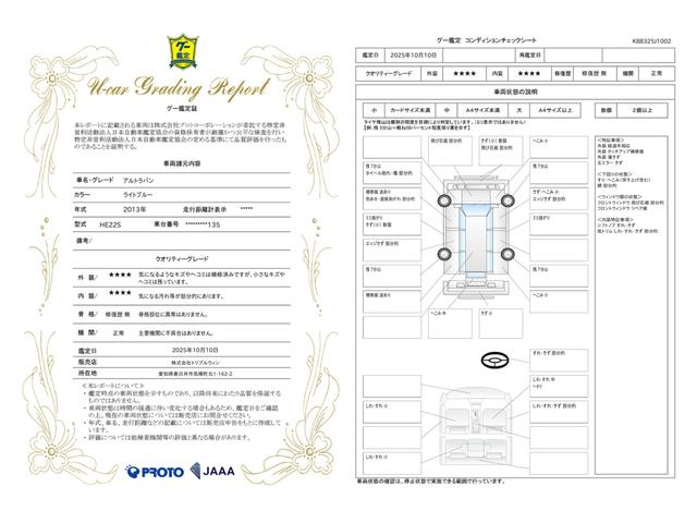 車両状態評価書