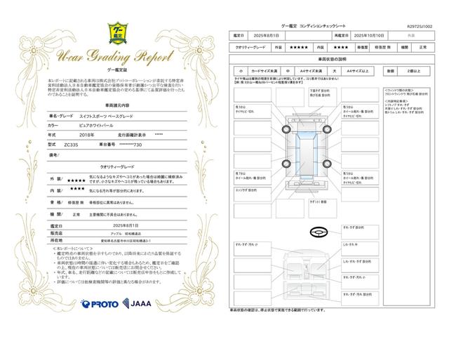 車両状態評価書