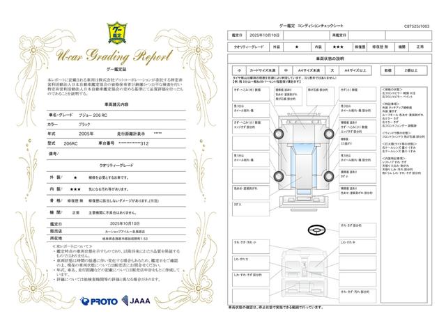 車両状態評価書