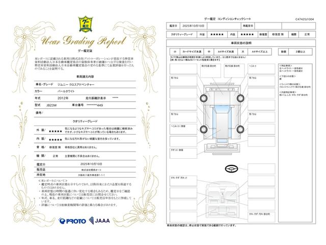 車両状態評価書
