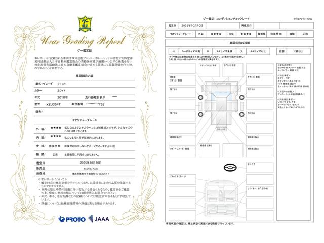 車両状態評価書