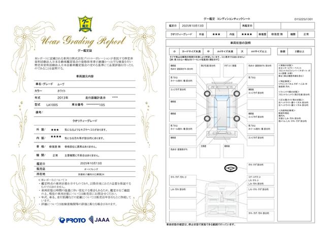 車両状態評価書