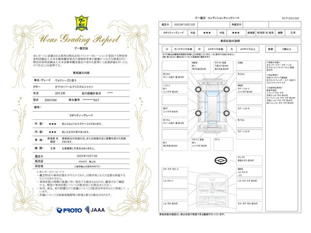 車両状態評価書