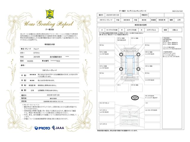 車両状態評価書